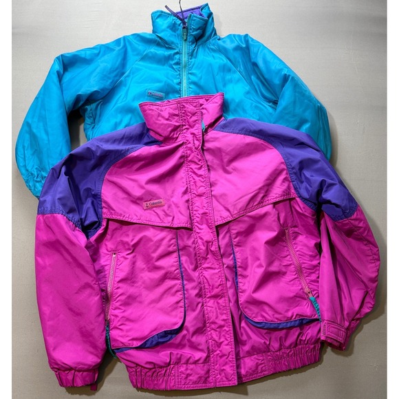 Columbia Jackets & Blazers - Columbia Two-Tone Ski Jacket - Teal & Magenta with Purple Accents